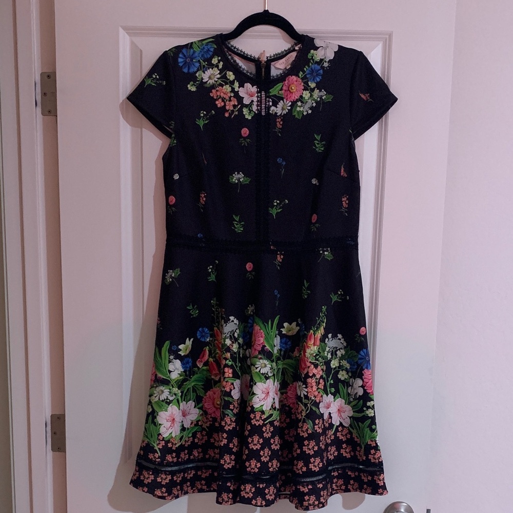 Ted Baker London Dress - Black with Floral Accents